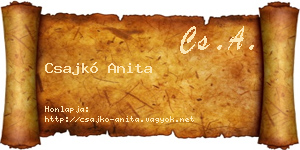Csajkó Anita névjegykártya